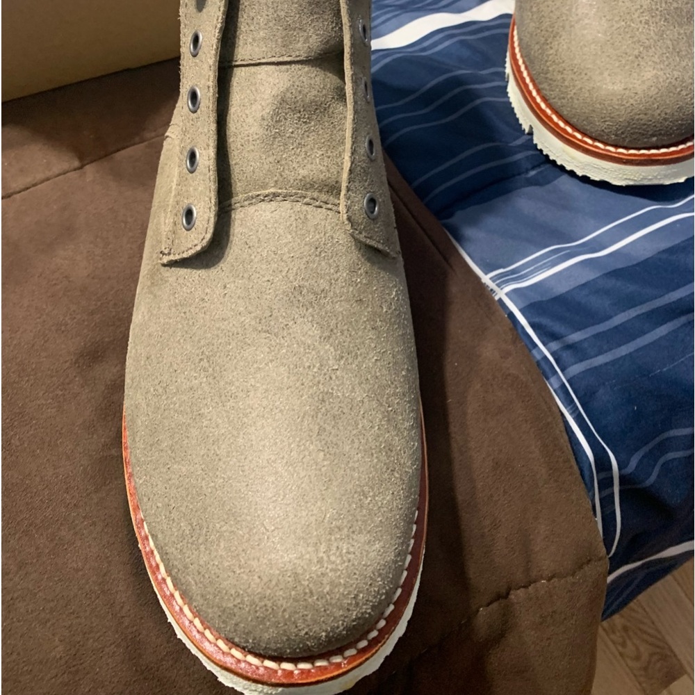 Georgia Men’s Boot 6” Small Batch Grey Leather GB00452 Size 13 Wide New